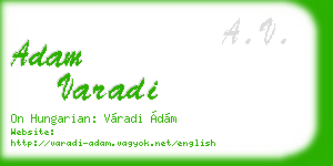 adam varadi business card