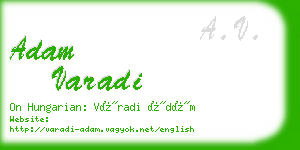 adam varadi business card